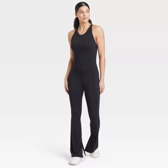 JoyLab Women's High Neck Flare Long Active Bodysuit in Black Small - Picture 6 of 9